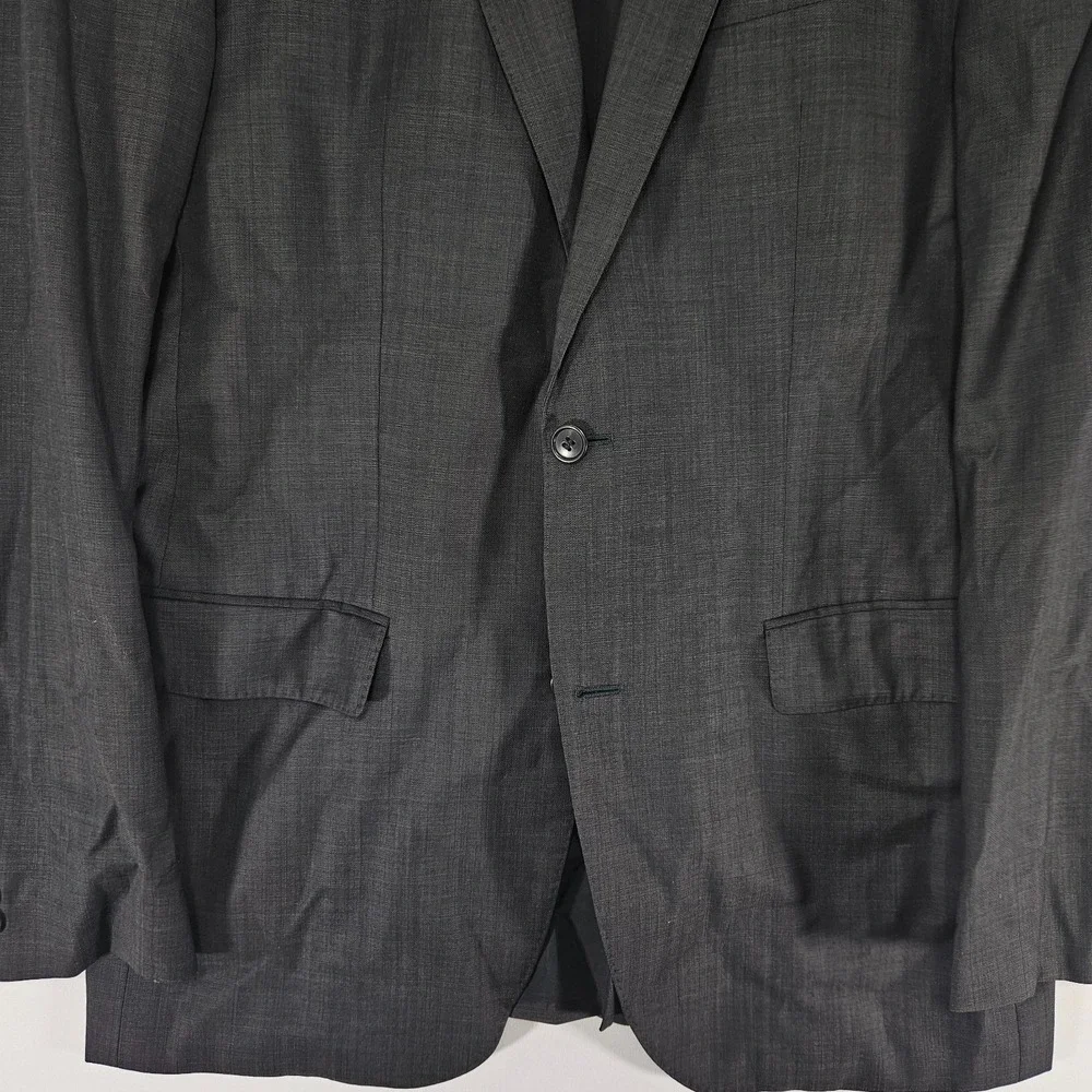 Hugo Boss Men's Sport‎ Coat Blazer Two Button Charcoal Wool Solid Size 40L